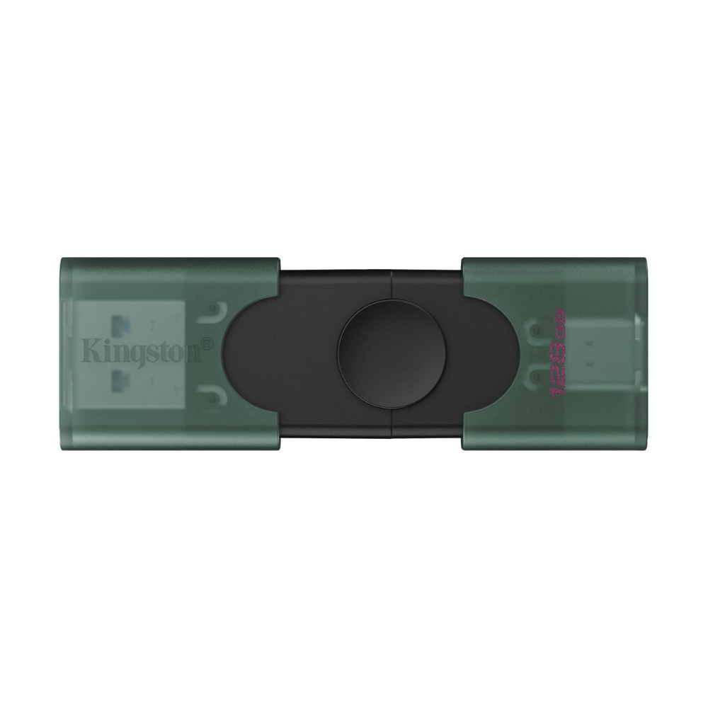 Флеш-накопичувач Kingston 128GB DataTraveler DuoG2 USB-A + USB-C 3.2 Gen1 Black/Green Киев - изображение 1