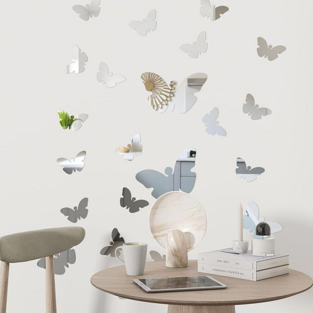 Зеркальный декор акриловый самоклеющийся Бабочки серебро,25шт (D) SW-00002521 Днепр - изображение 6