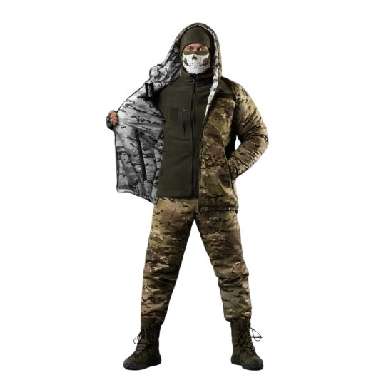 Двосторонній тактичний костюм куртка та штани Oblivion Werewolf (Мультикам + Арктика) розмір M Вінниця - фото 1