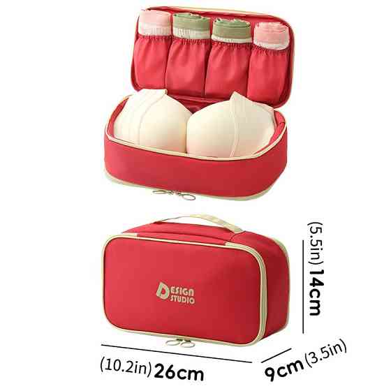 Сумочка для хранения нижнего белья,органайзер дорожный для путешествий,портативная сумка для белья,красная Каменец-Подольский