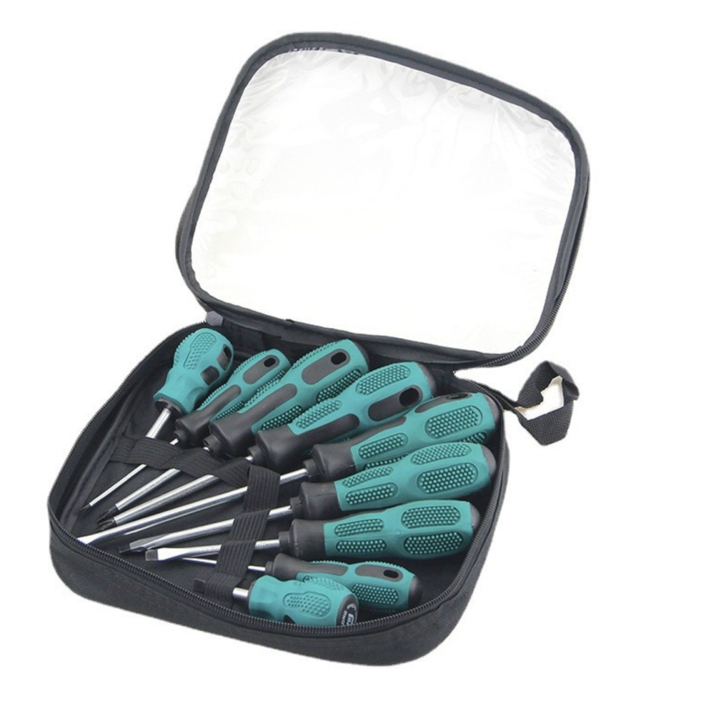 Набор отверток 10 штук для ремонта в прозрачном чехле на молнии, намагниченые  для бытового и профессионального использования Каменец-Подольский - изображение 2