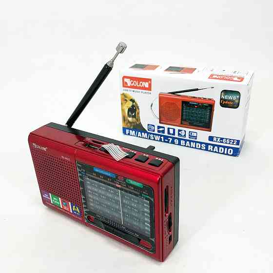 Радіо приймач з вбудованим акумулятор з хорошим прийомом для дачі MP3 USB Golon RX-6622, MT-179 Радіо приймач Київ