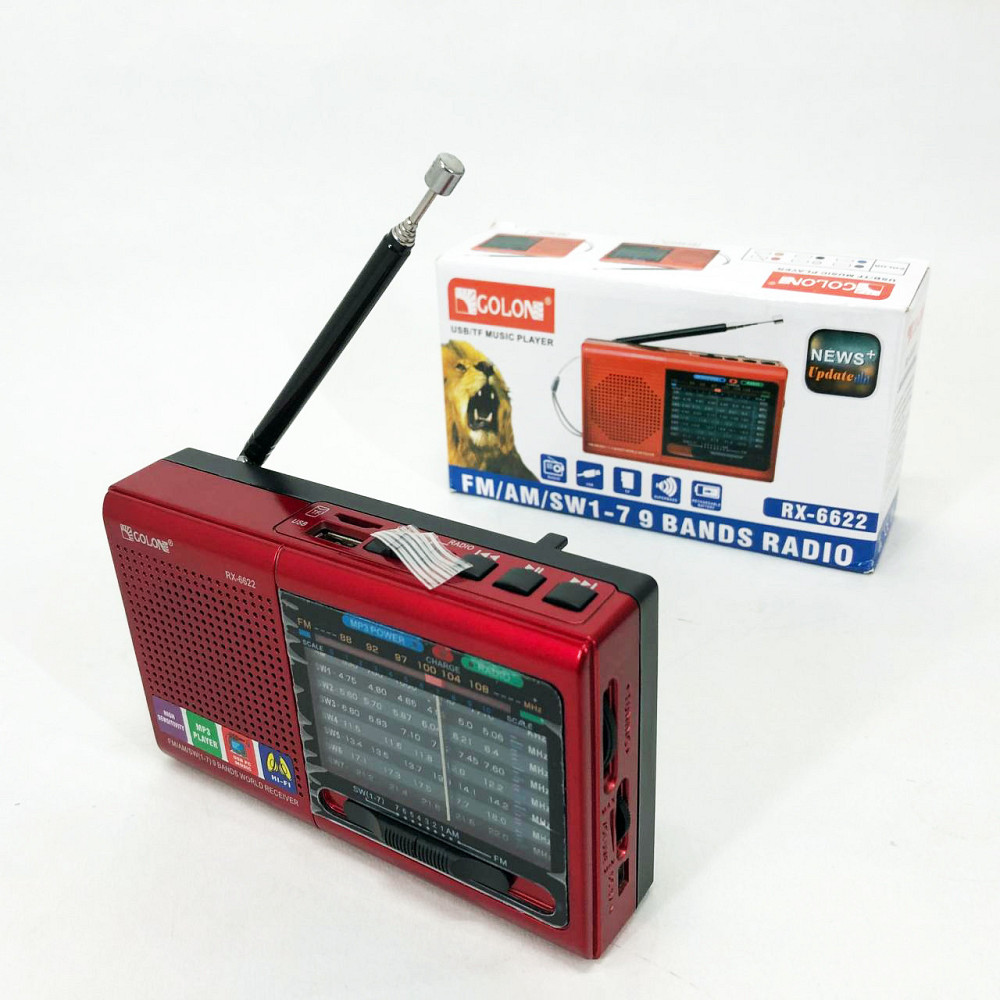Радіо приймач з вбудованим акумулятор з хорошим прийомом для дачі MP3 USB Golon RX-6622, MT-179 Радіо приймач Київ - фото 3