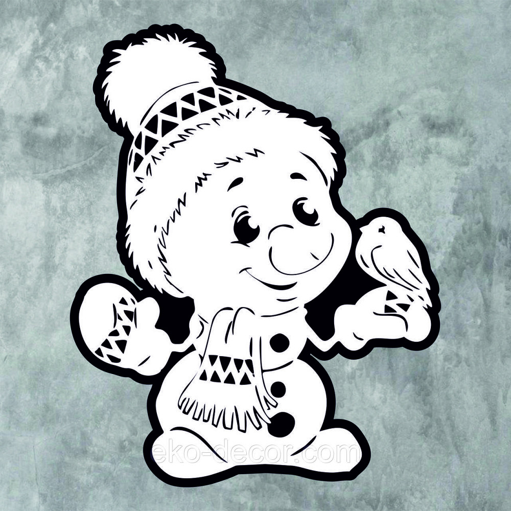 Декоративне настінне Панно «Сніговик», Декор на стену Київ - фото 7