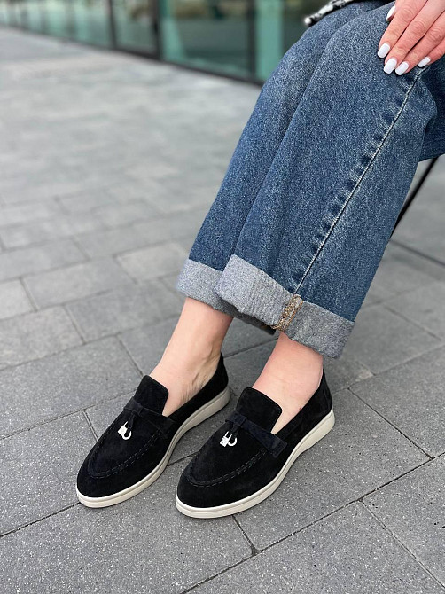 ALLSY Лофери жіночі ALLSY 340-3041-C чорні (весна-осінь, замша натуральна) (5780) 37 Коломия - фото 1