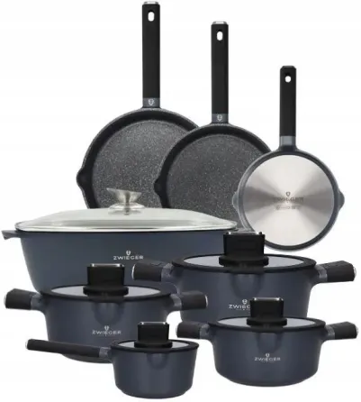 Zwieger Vesna Комплект Garnków 6el. Кришки Рондель. + 3 Сковорідки Жаровня (ZVESNA37) Київ
