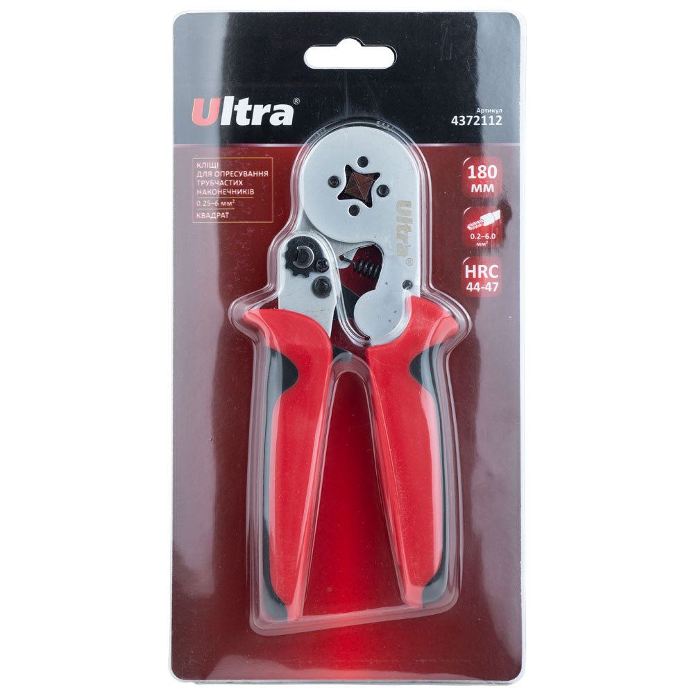 Ultra Клещи для опрессовки трубчатых наконечников 0.25-6мм² (квадрат) ULTRA (4372112) Київ - фото 5