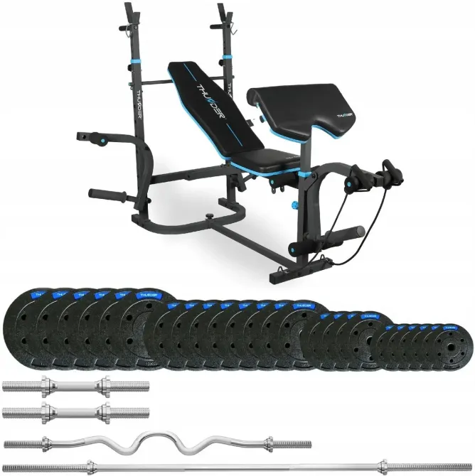 Тренажер Thunder SET-VIGOR-B-HBG-04 Zestaw Kulturystyczny 117,5KG Киев - изображение 1