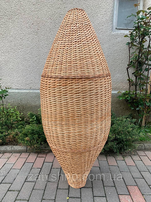 Высокий плетеный светильник из лозы заплетенный Киев - изображение 1