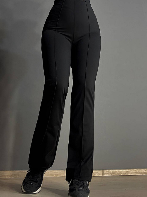 Лосины женские A-N 1722 со стрелкой высокая посадка черные, черный, M Киев - изображение 1