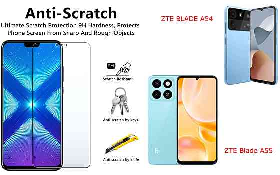 Захисне скло NeoGlass для ZTE BLADE A54, Blade A55 – надпрозоре та стійке Київ