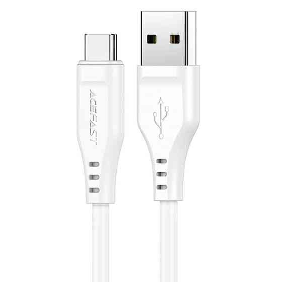 Кабель ACEFAST C3-04 USB to Type-C 3A, 1.2m, TPE, TPE connectors, White Київ
