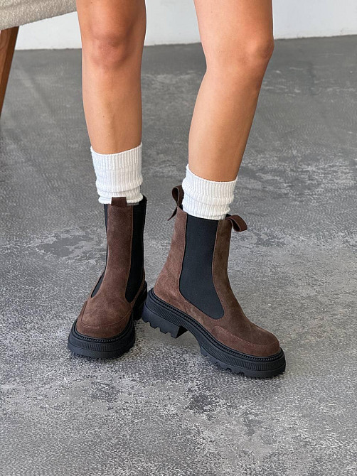 Без бренда Черевики жіночі NikArt 977 коричневі (зима, замша натуральна) (5751) 37 Коломыя - изображение 1