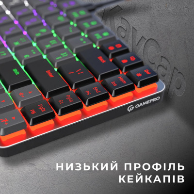 Клавіатура GamePro MK140R Red Swich Low Profile USB Dark Gray (MK140R) Вінниця - фото 11