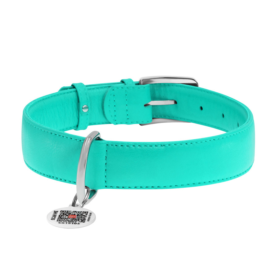 Нашийник для собак шкіряний WAUDOG Glamour з QR паспортом, без прикрас, XL, Ш 35 мм, Дов 46-60 Коломыя - изображение 3