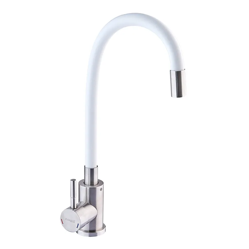 Кухонний змішувач Champion SUS-011 з силіконовим виливом, нержавіюча сталь Refl.White (CH0331) Харків - фото 1
