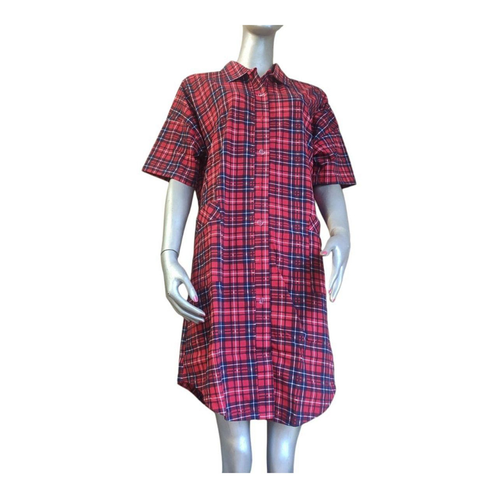 Халат жіночий р. 46 трикотаж м. 413 червоний, бавовняний Київ - фото 1