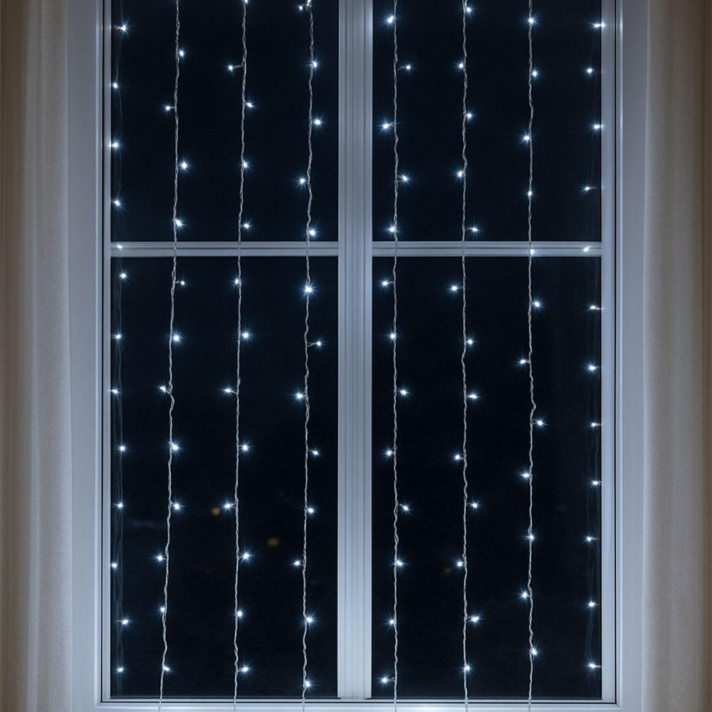 Гірлянда-щора 2х2 м, 80 LED, білий провод Київ - фото 1