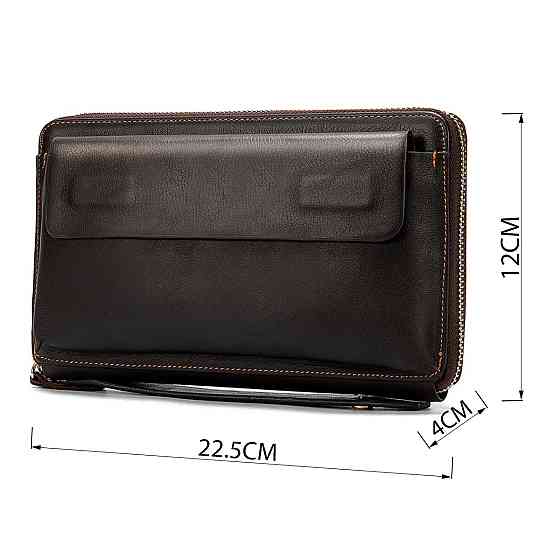 Мужской клатч-барсетка с ремешком на руку Vintage 14655 Коричневый Киев