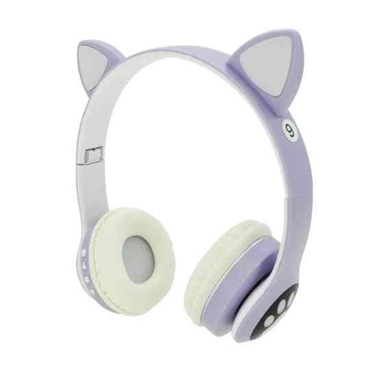 Кошачи навушники Cat, Наушники кошечка игровые с подсветкой, Беспроводные наушники кошечка CJ-30 Львов