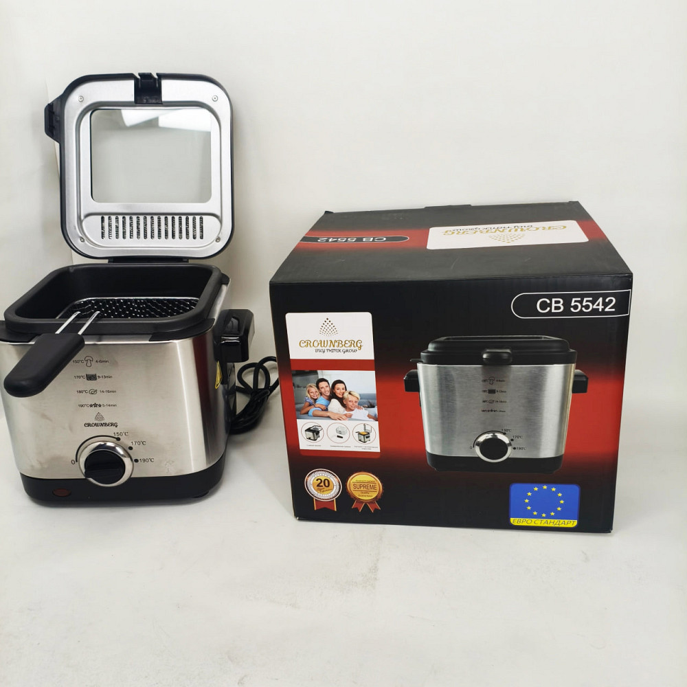 Фритюрница для дома на 1.5л Crownberg CB-5542 1200Вт BX-63 Львов - изображение 18