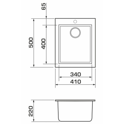 Мийка кухонна GRANADO CADIZ gris (gr2308) Вінниця - фото 6