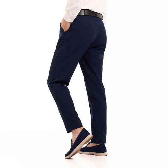 Темно-сині штани демісезонні для чоловіків. Штани Pobedov Legend сині з костюмки Київ