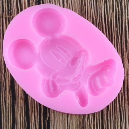 Молд силиконовый Микки Маус 63 на 46 мм розовый Киев - изображение 3