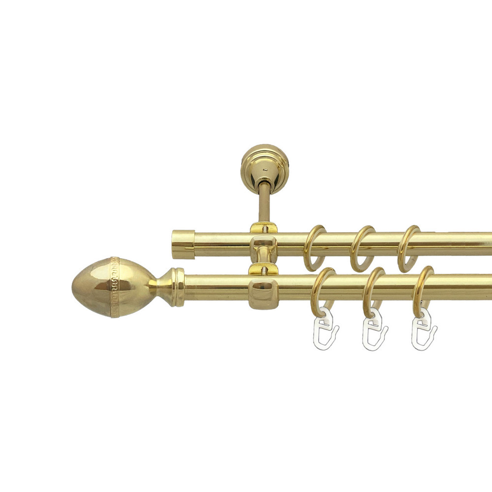 Карниз Orvit Фарже металевий дворядний відкритий Золото 16\16 мм 300 см (00-00014310) Львов - изображение 1