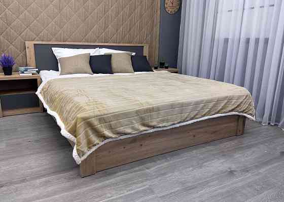 Плед двосторонній 155х200 см (+-5см) рельєфний із штучною овчиною Пісочний з білим (87-073) Київ