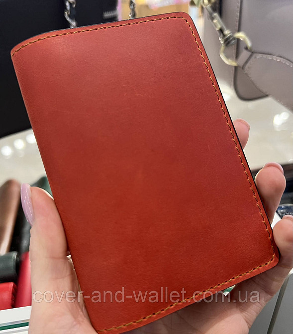 Женская красная кожаная обложка для водительских документов ST Leather Киев - изображение 7