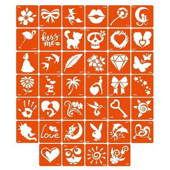 Набір для біо-тату "Popular mix #2 - гліттер" popular-mix-2-glitter Вінниця