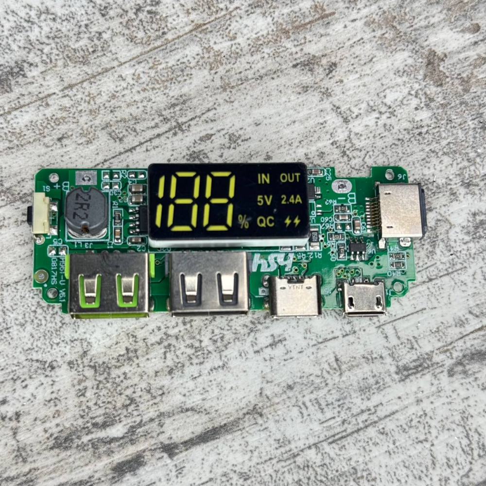 Функціональна плата-контролер зарядки H961-U v6 Li-ion батарей 18650 для Power Bank ЖК 2xUSB H961-U 6.1 Київ - фото 1