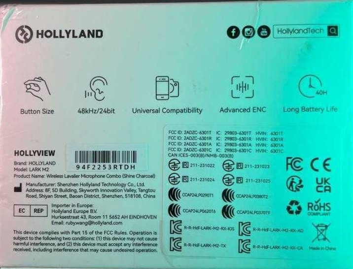 Бездротова мікрофонна система Hollyland Lark M2 Combo Київ - фото 4