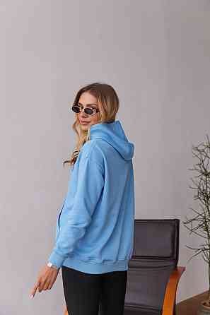Вільний худі для майбутніх мам тринитка без начосу Chelm L-XL (46-48) Lullababe Блакитний Кривий Ріг