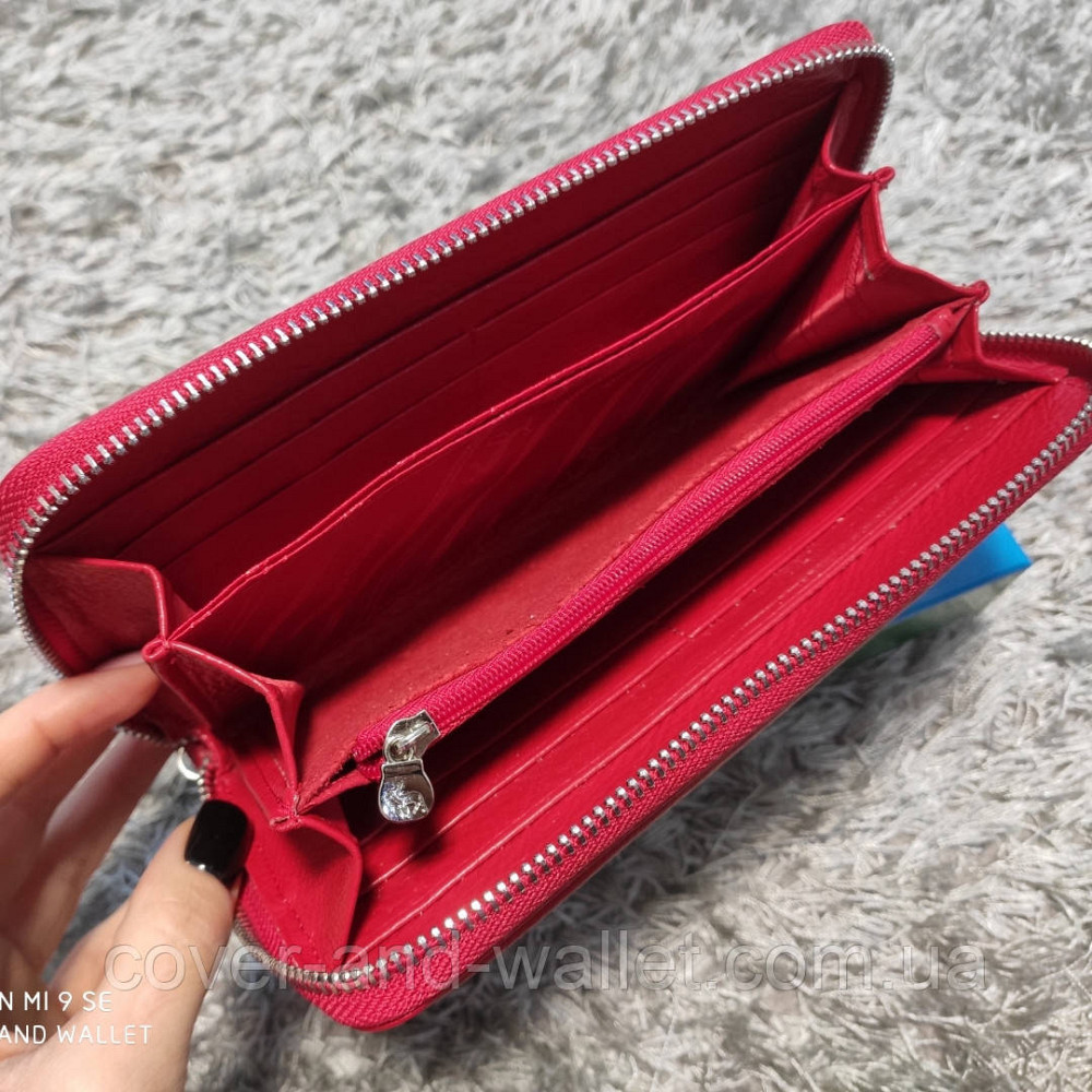 Великий жіночий гаманець клатч на змійці та магнітах червоного кольору Marco Coverna MC 6054 Київ - фото 4