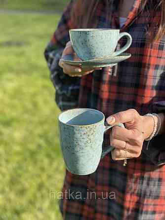 Чашка Olens "Retro" 350 мл кераміка блакитна Київ