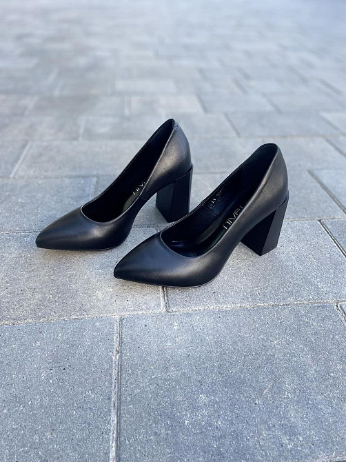 Nivelle Туфлі жіночі NIVELLE чорні натуральна шкіра каблук 8 см 36р. (1845/82-8066) Коломыя - изображение 2