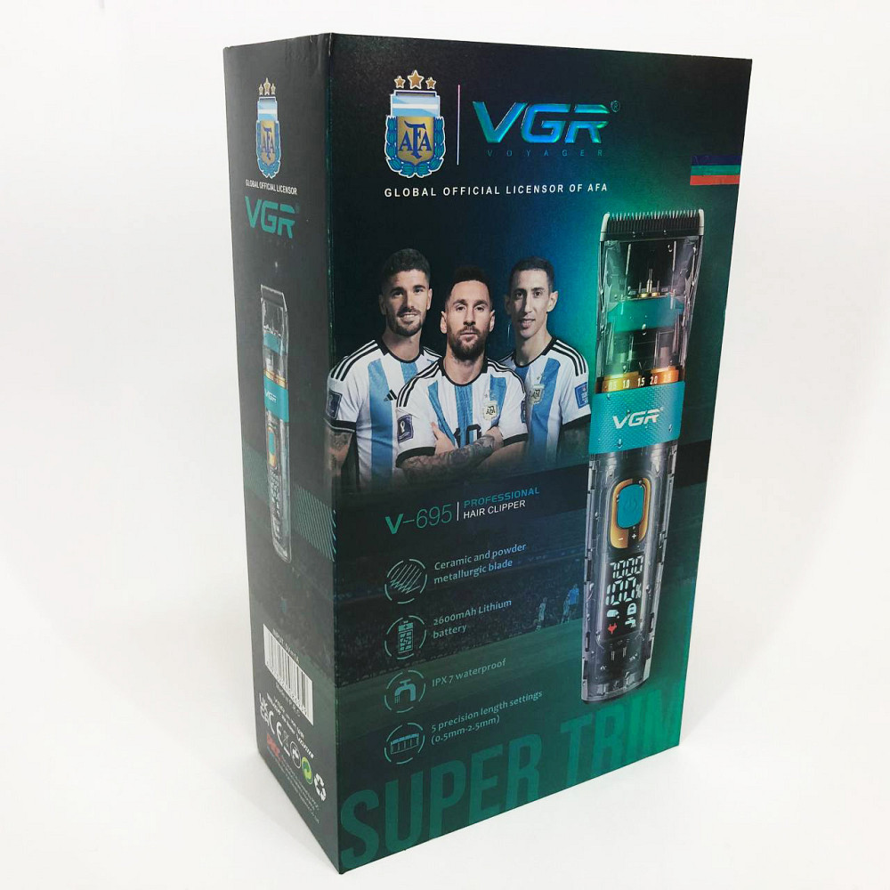 Машинка для стрижки волосся з регульованою довжиною, Професійний тример з набором насадок HJ-47 Львів - фото 2