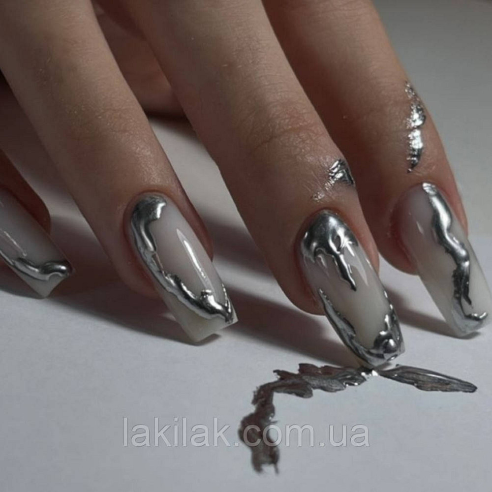 Металізована гель-фарба рідкий метал Bee Nails 5мл Херсон - изображение 1
