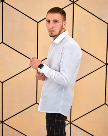 Сорочка чоловіча класична Білий L Харків