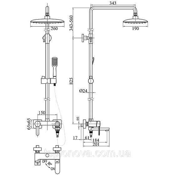 Душевая система TOPAZ CORSICA TC 16102 H48-S Черновцы