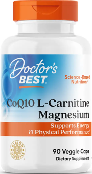 Коэнзим Q10 карнитин и магний для памяти и сердца Doctor's Best CoQ10 L-Carnitine Magnesium 90 капс Киев - изображение 1