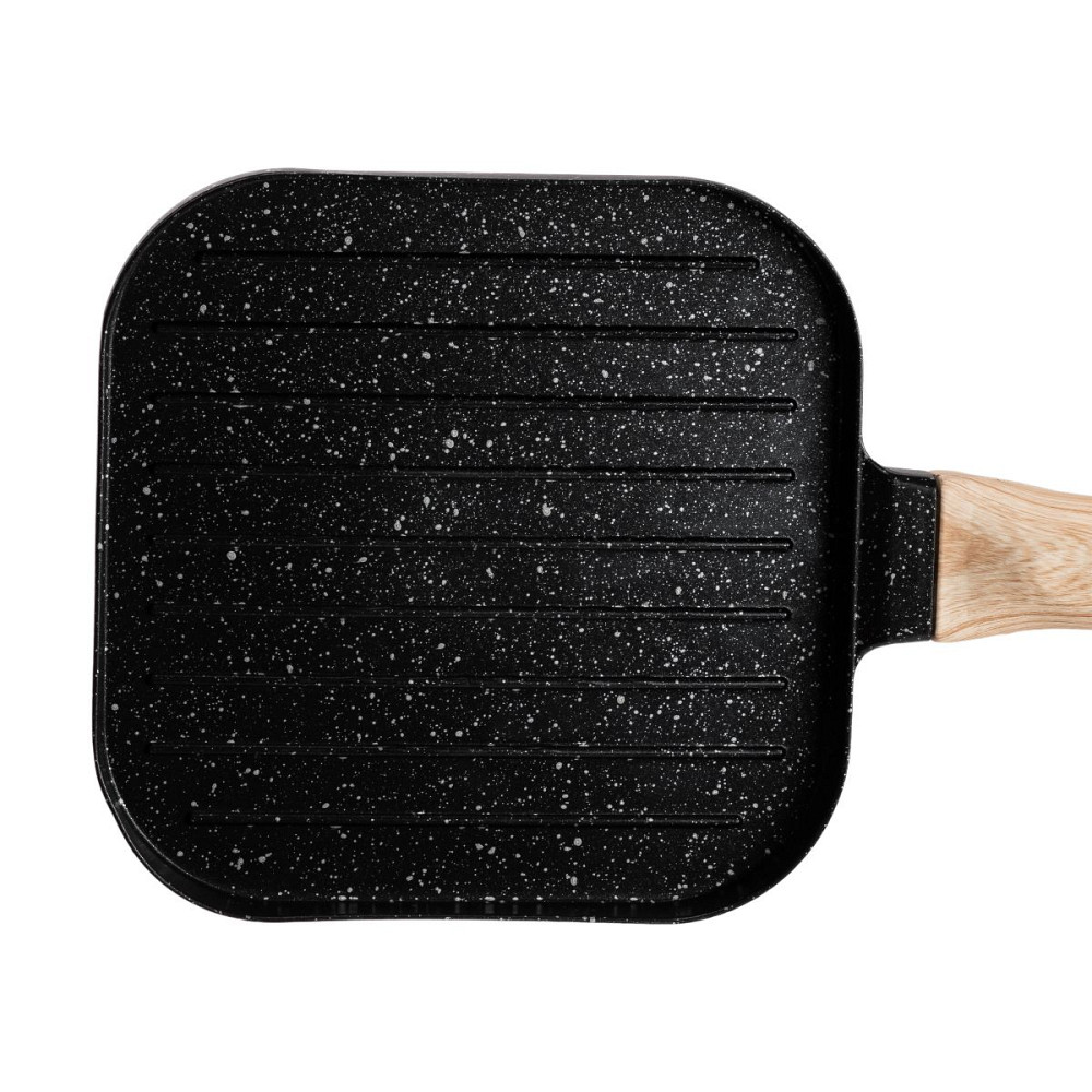 Breakfast Сковорода гриль квадратна 18×18 см рифлена з гранітним покриттям чорна HP39568B Коломыя - изображение 2