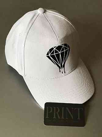 Біла бавовняна Кепка/Бейсболка з ДІАМАНТОМ Чернівці