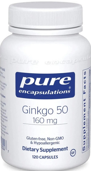 Гинкго Билоба Pure Encapsulations Ginkgo Biloba 160 мг 120 капс Киев - изображение 1
