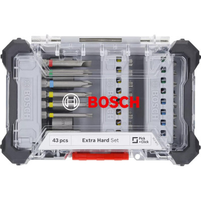 Набор бит Bosch Extra Hard Screwdriver Bit Set, 46шт, магнітний бітотримач, PH,PZ,T, SL, HEX, кейс (2.607.017.723) Винница - изображение 2