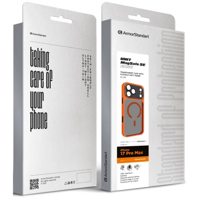 Чехол для мобильного телефона Armorstandart Unit-C MagCase SE Apple iPhone 17 Pro Max Orange Black (ARM86321) Вінниця - фото 2