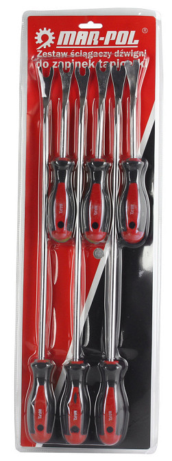 Набор рычажных съемников для зажимов клипс, штифтов 6 элементов Mar-Pol (M57445) Нововолынск - изображение 7