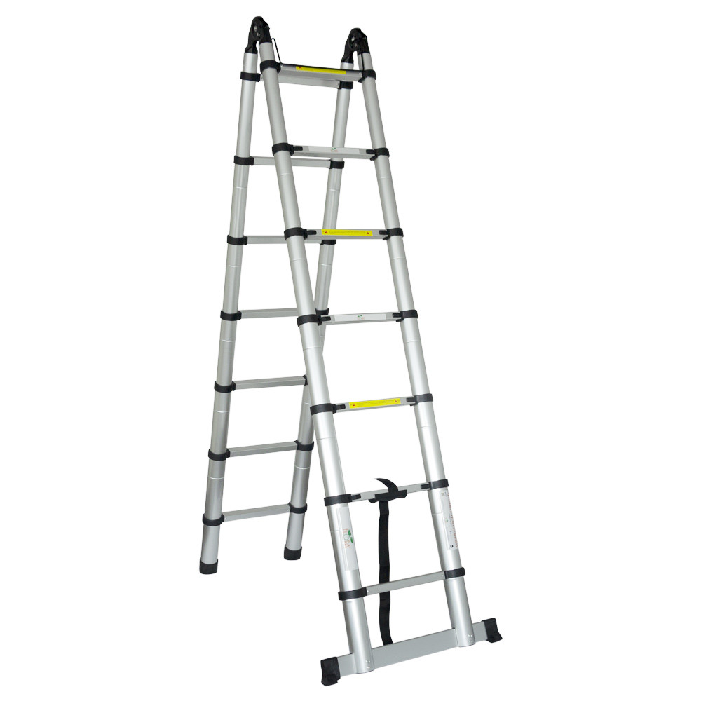 Flora Лестница телескопическая универсальная 14 ступеней 4.4м FLORA (5033424) Коломия - фото 3